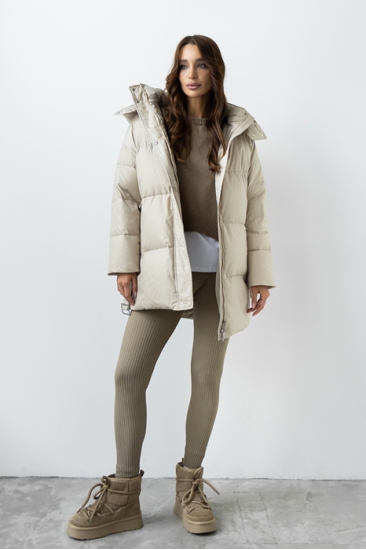 735| L | Пуховик Markl M8 Baikal с поясом бежевый | Уцененный товар