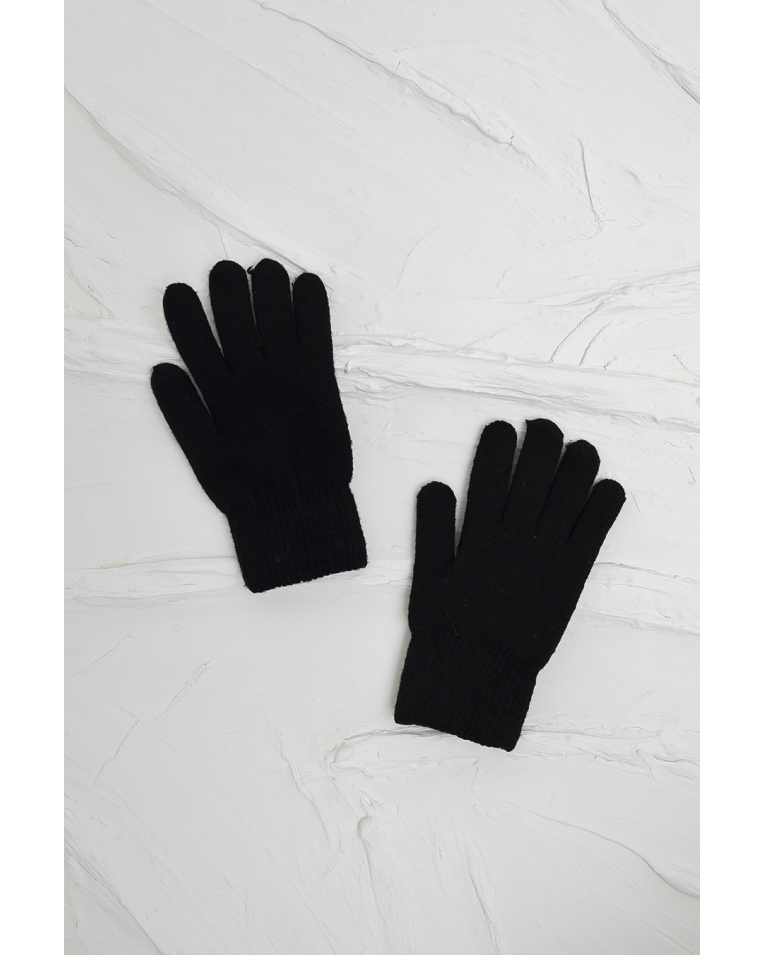 Перчатки шерстяные черные